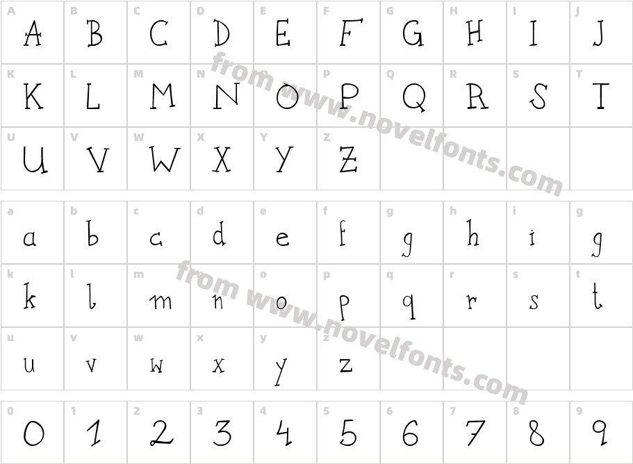 Litzbitz RegularCharacter Map