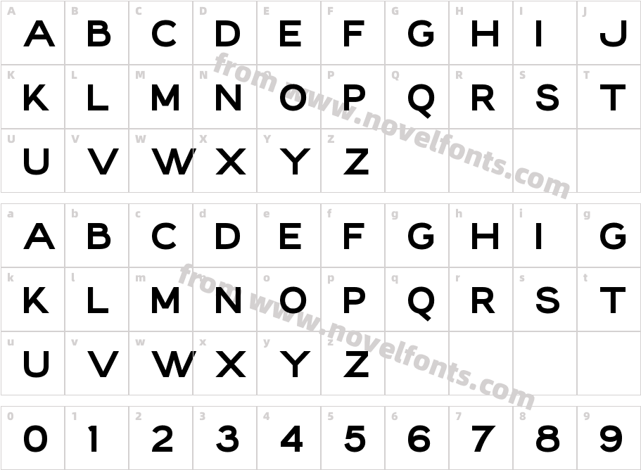 Loede Extra BoldCharacter Map