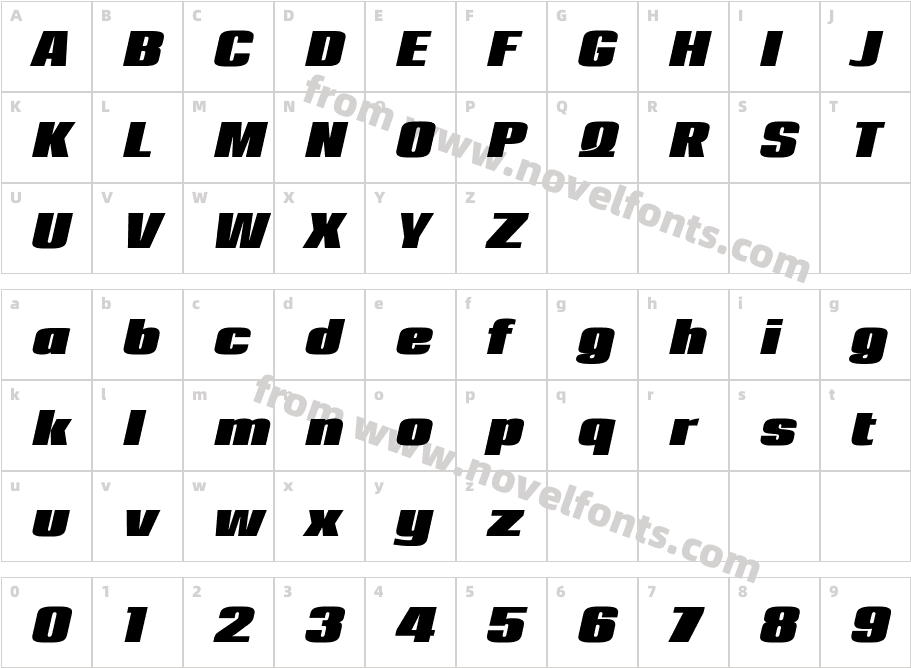 Loft Std Bold ItalicCharacter Map