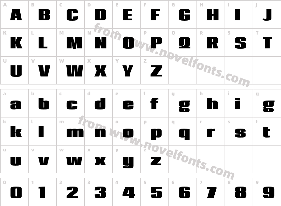 Loft Std BoldCharacter Map
