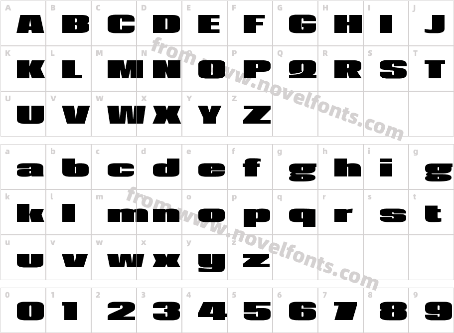 Loft Std Extra BoldCharacter Map