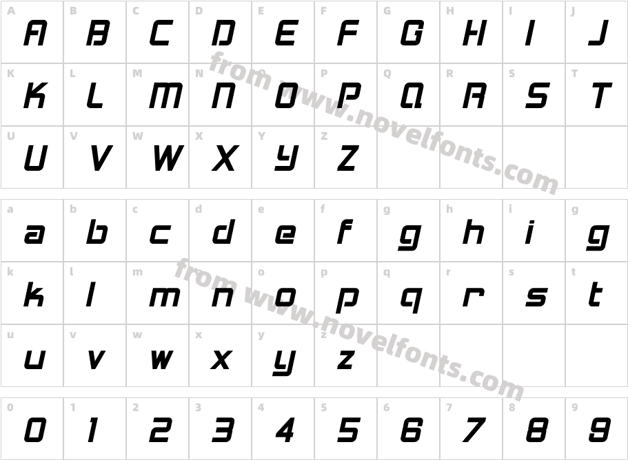 Logan Five W00 Bold ItalicCharacter Map