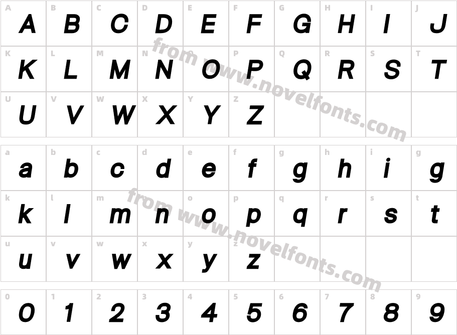 Logika Nova Heavy ItalicCharacter Map