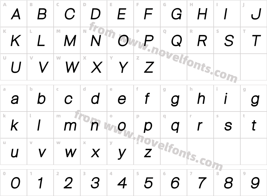 Logika Nova Medium ItalicCharacter Map