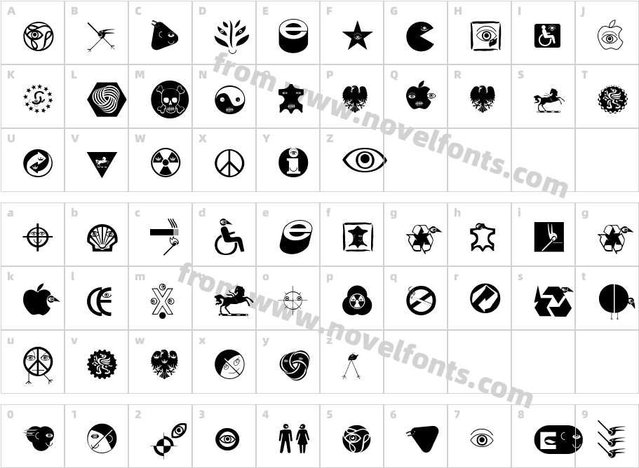 Logos LogoCharacter Map