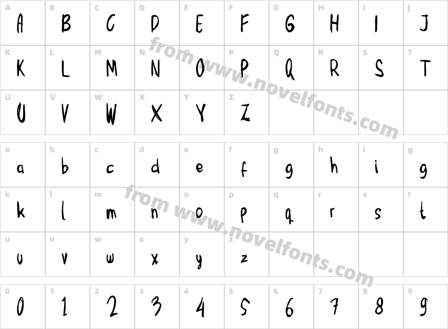 Mbak-Mbik 1 HitamCharacter Map