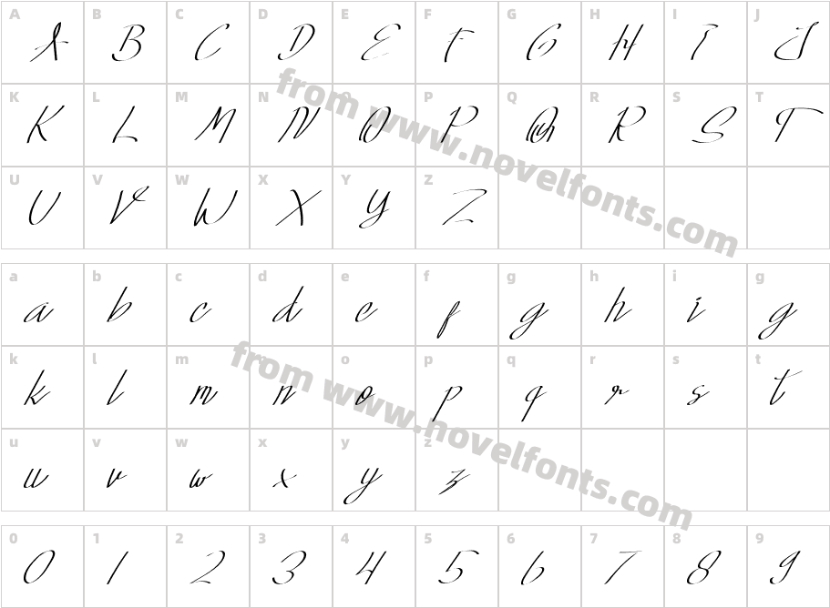 Long Knive RegularCharacter Map