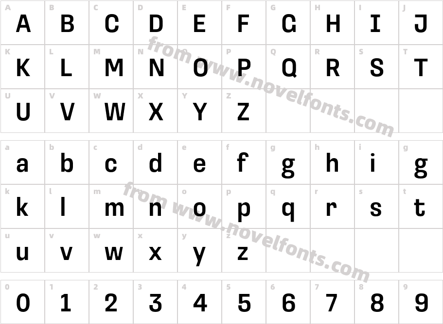 Loos Condensed MediumCharacter Map