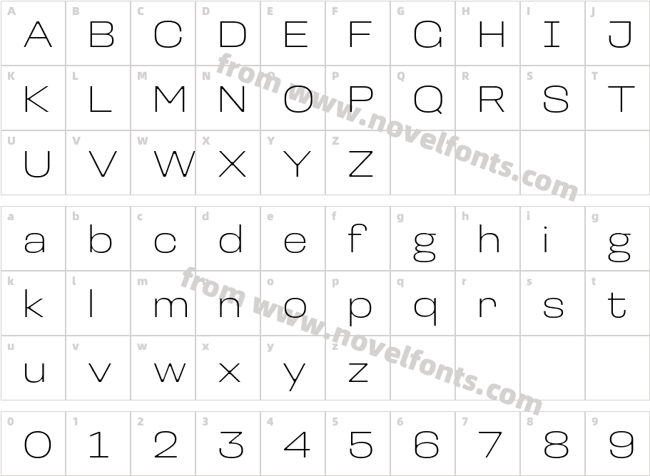 Loos Extra Wide Extra LightCharacter Map