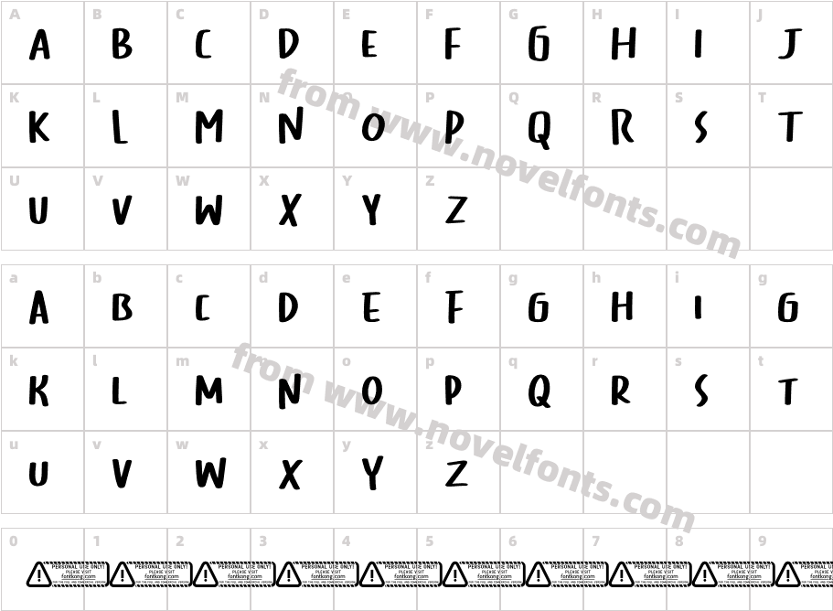 Lorepsum PERSONAL USE ONLY!Character Map