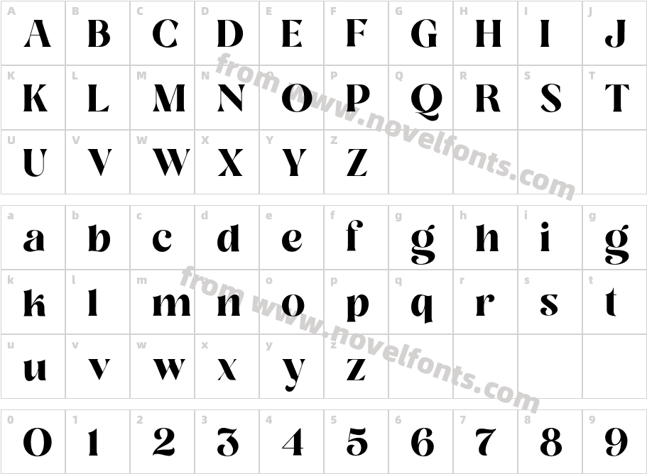 Losta Masta MediumCharacter Map