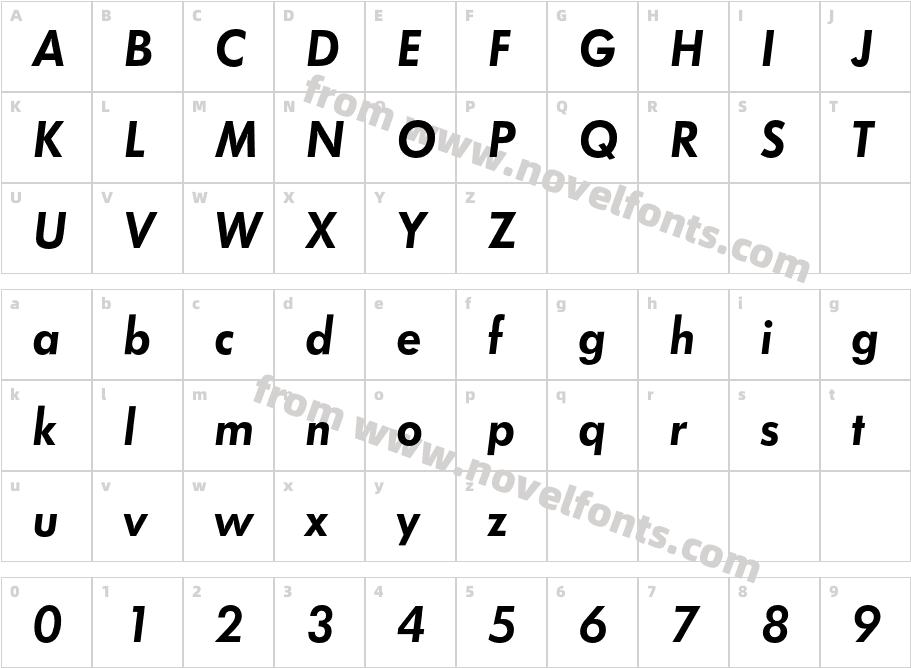 Louis Vuitton Demi ObliqueCharacter Map