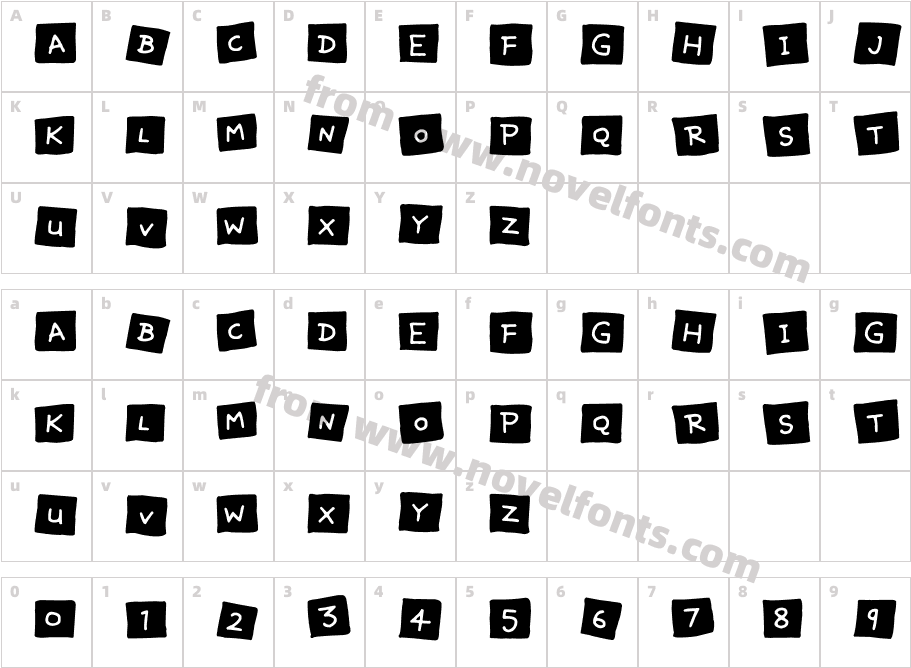 Lovely NotesCharacter Map