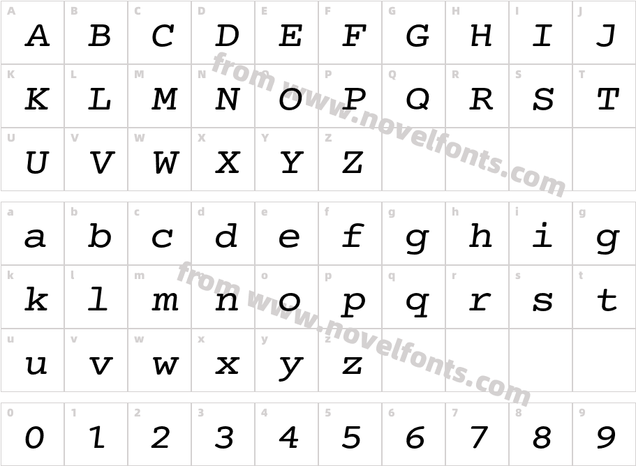 Mechanical Extended ObliqueCharacter Map