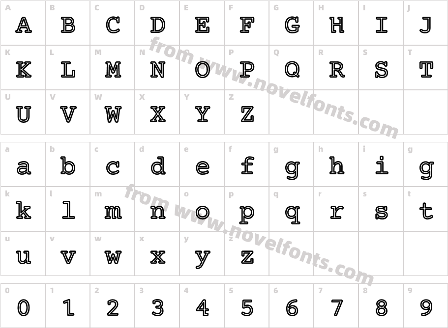 Mechanical OutlineCharacter Map