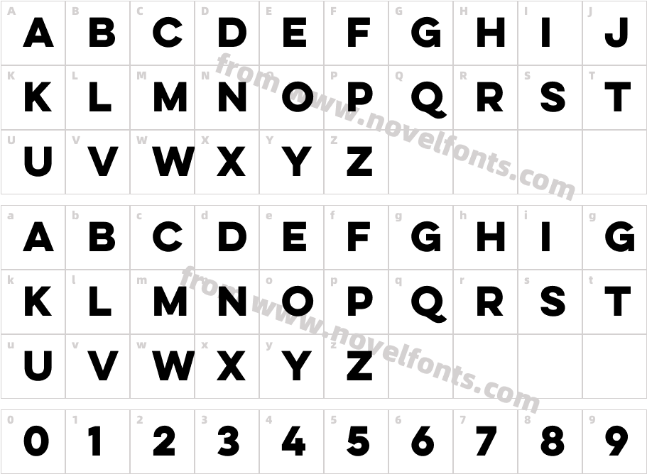Lulo Clean W01 One BoldCharacter Map