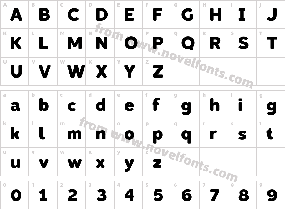 Lusio Soft Extra BoldCharacter Map