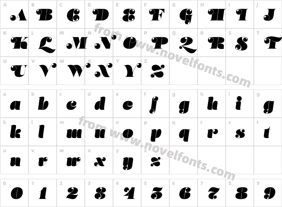 Lust Hedonist ScriptCharacter Map