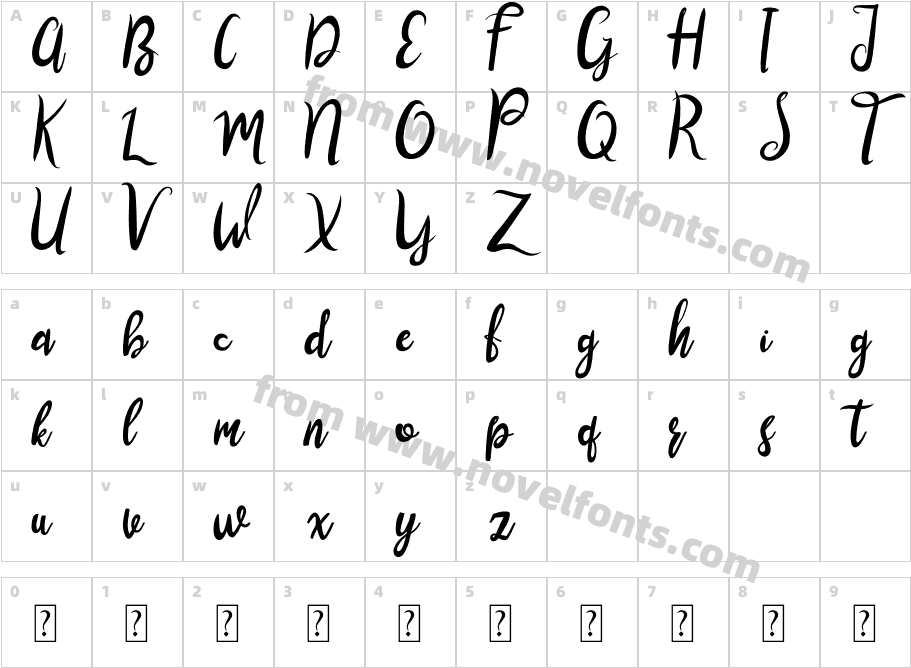 Lustinmal Lite RegularCharacter Map