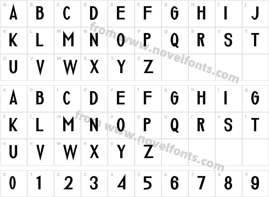 Luxuria BoldCharacter Map