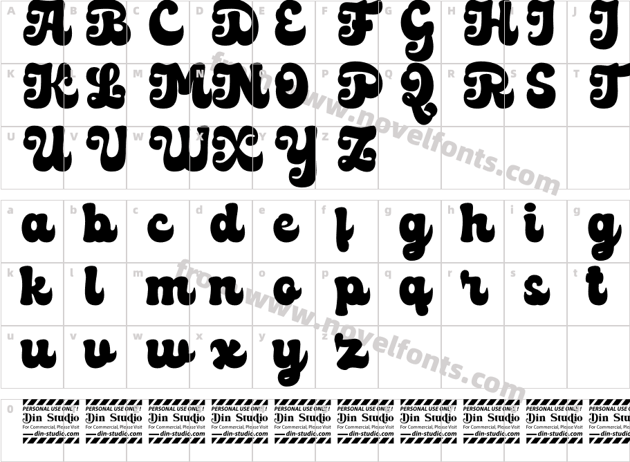 Medyan Script Personal Use Only RegularCharacter Map