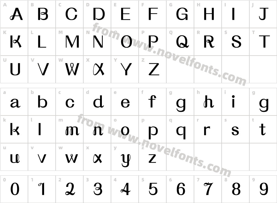 M Gentle PRC BoldCharacter Map