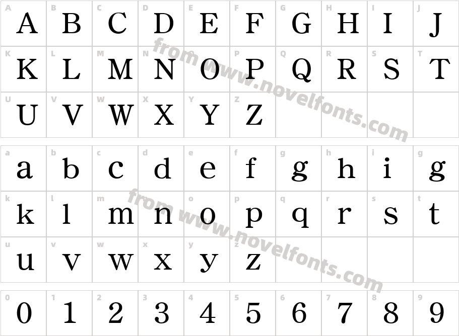 M Ma CenturyKS RegularCharacter Map