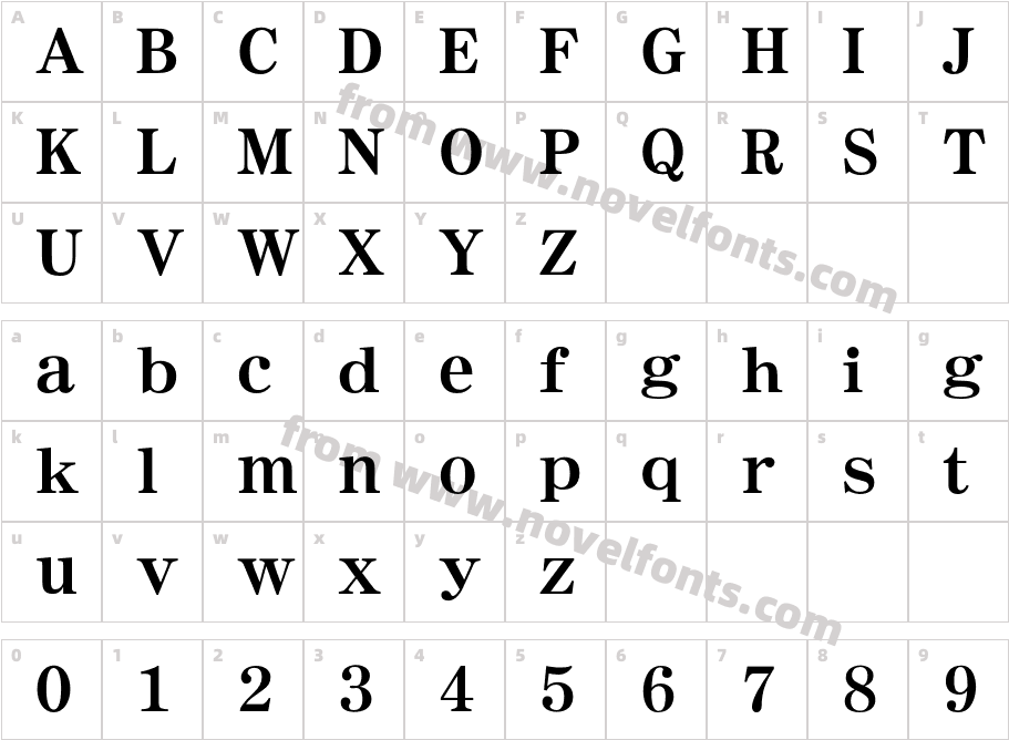 M Ma CenturyS BoldCharacter Map