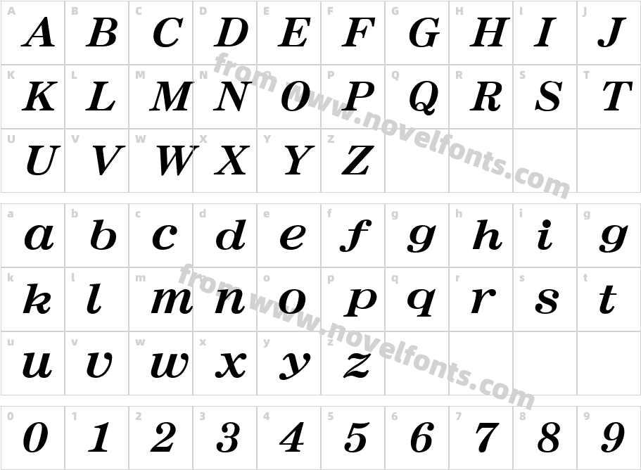 M Ma CenturySS Bold ItalicCharacter Map