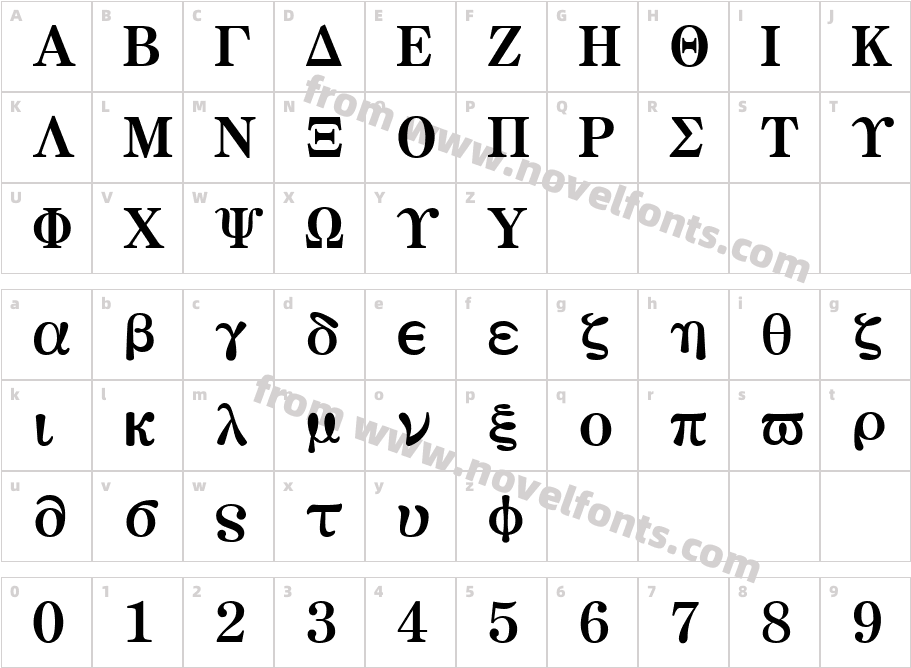 M Ma GreekS BoldCharacter Map