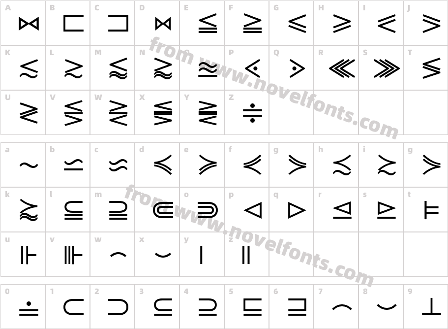 M Ma Relation S BoldCharacter Map