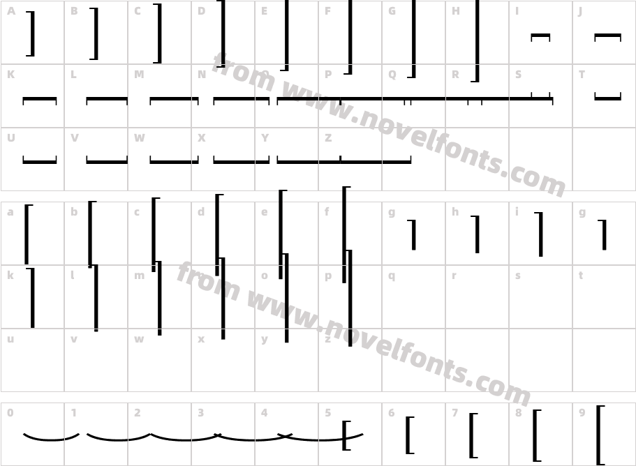 M Ma VariableBS RegularCharacter Map