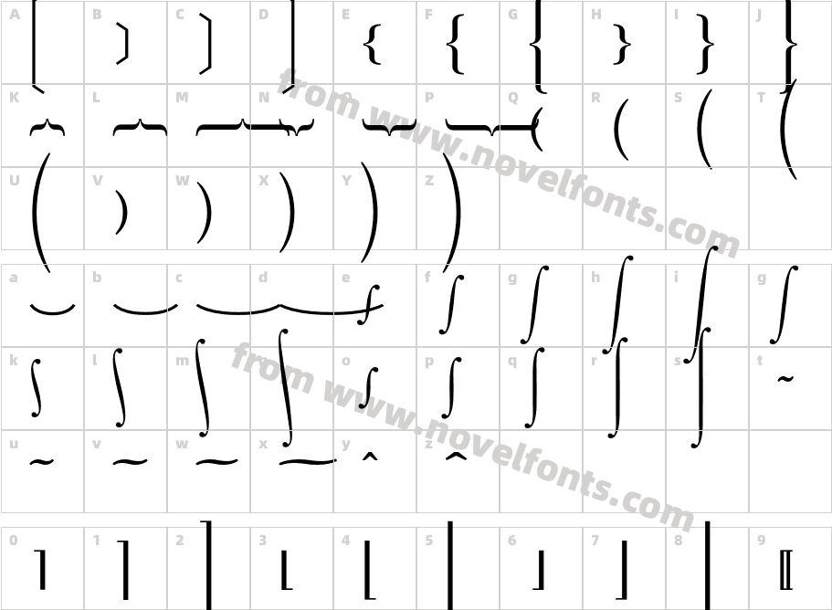 M Ma VariableFS RegularCharacter Map