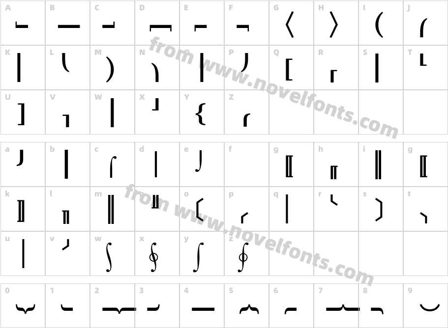 M Ma VariableS BoldCharacter Map
