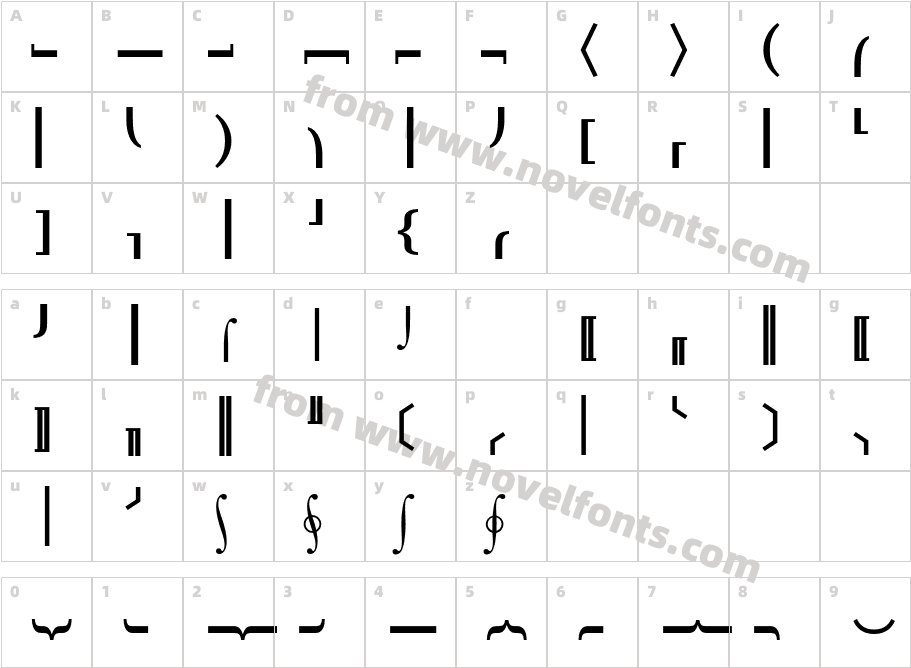 M Ma VariableSS BoldCharacter Map