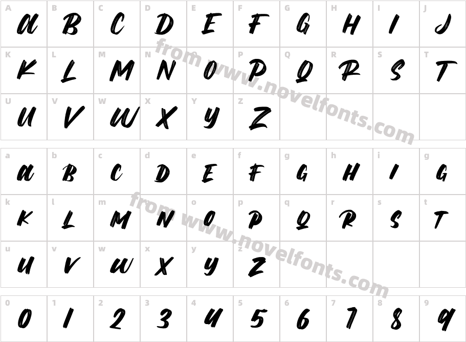 Mega BrushCharacter Map