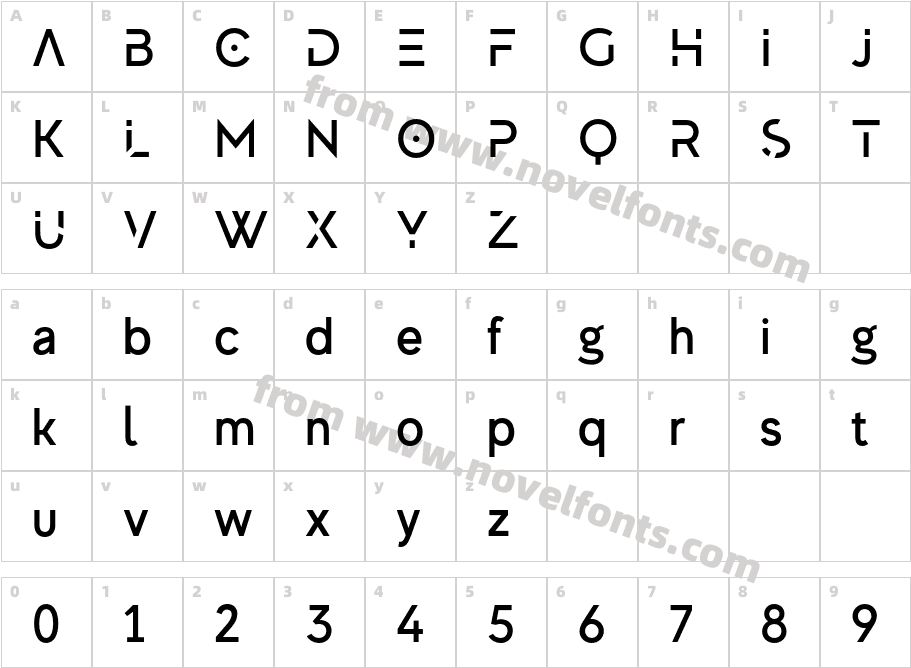 MADE Evolve SansEVO MediumCharacter Map