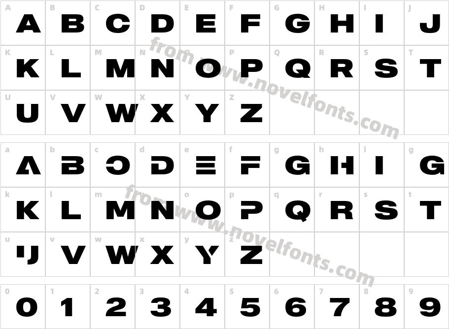 MADE Outer Sans Alt BlackCharacter Map