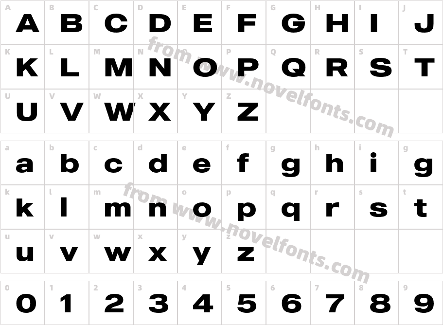 MADE Outer Sans BoldCharacter Map