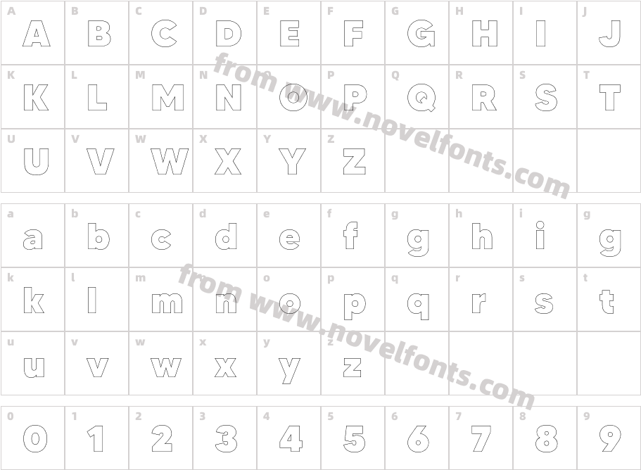 MADETOMMY Outline BlackCharacter Map