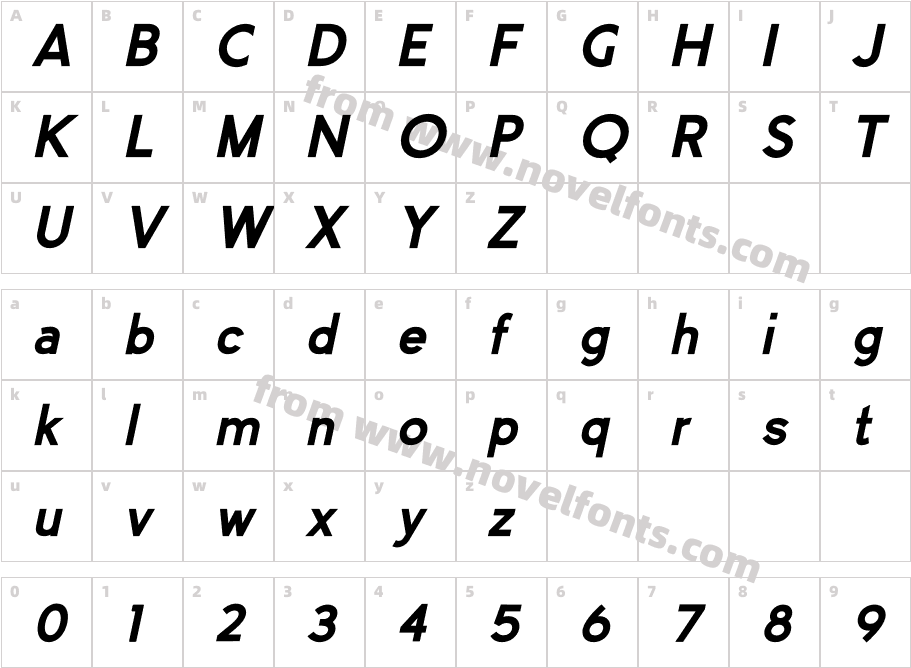 MANDISA Bold ItalicCharacter Map