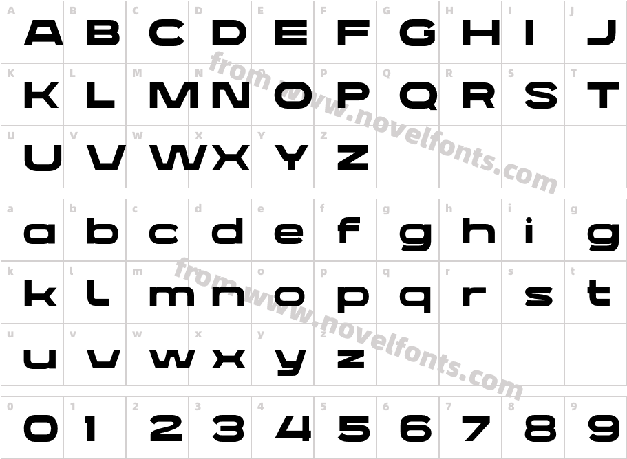 MBF Ligione Black ExpandedCharacter Map