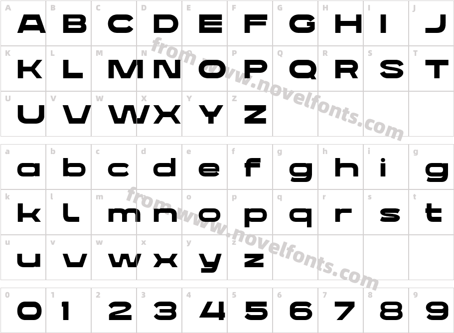 MBF Ligione Black ExpandedCharacter Map