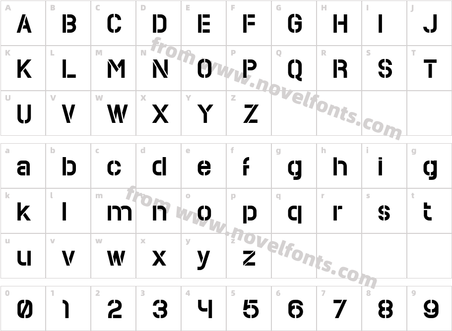 MECHACORESTNCL SemiboldCharacter Map