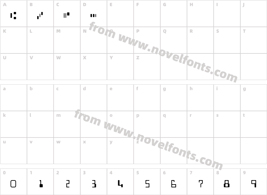 MICR10byBT RegularCharacter Map