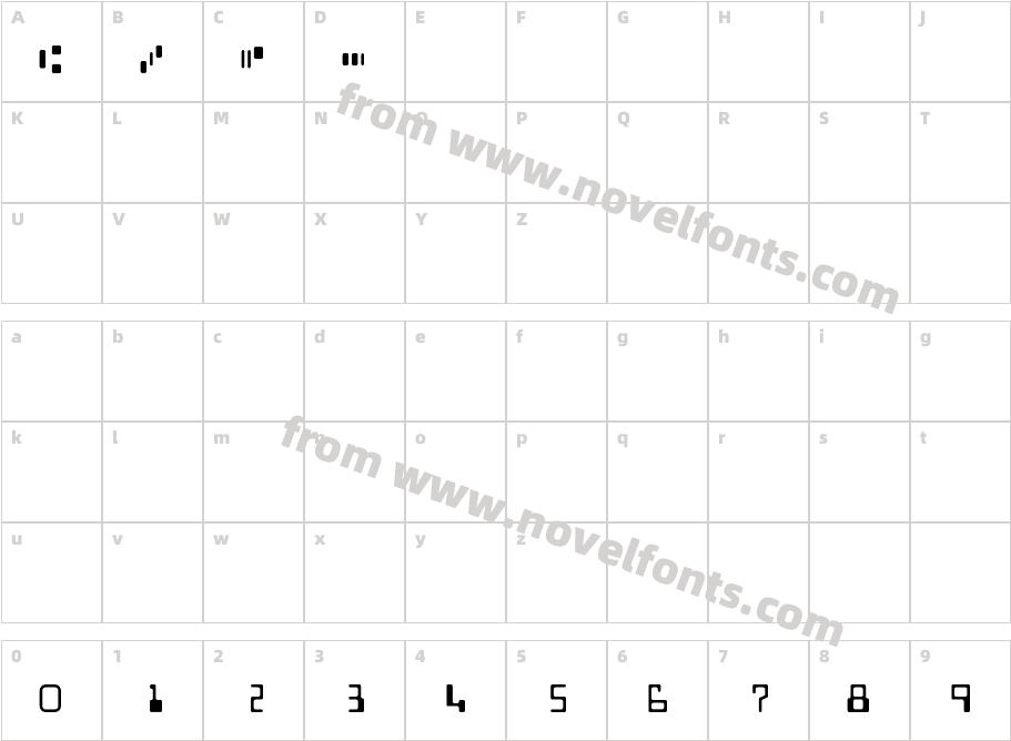 MICR12byBT RegularCharacter Map