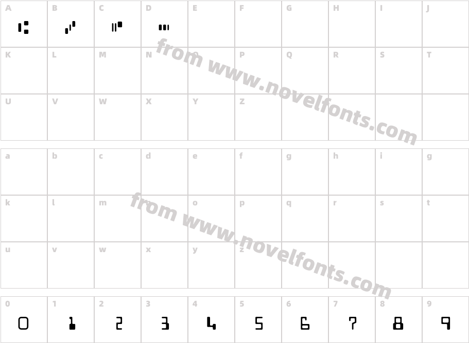 MICR13byBT RegularCharacter Map