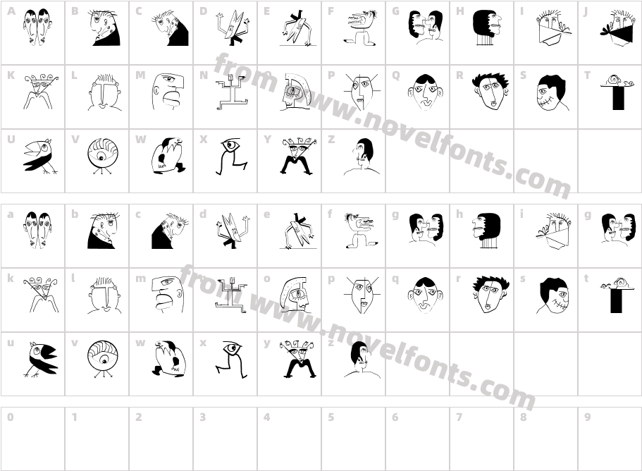 MK MouseworxCharacter Map