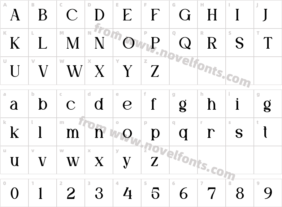 MOELA SemiboldCharacter Map