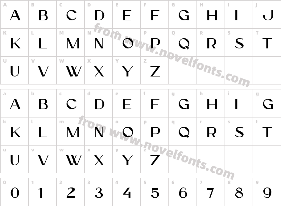 MOLLIES BoldCharacter Map